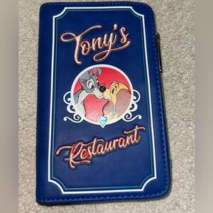 Loungefly Lady and the Tramp Tony's Restaurant menu Wallet
